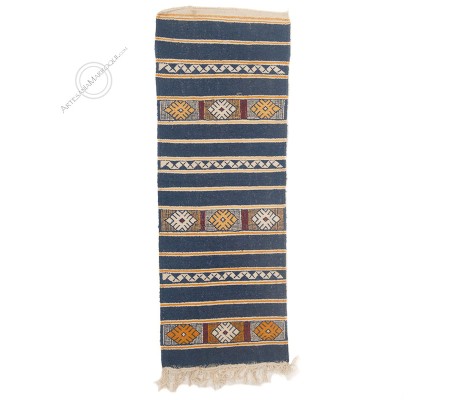 Kilim 142x53 cm bleu délavé