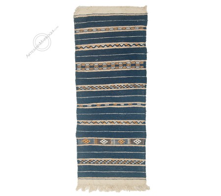 Kilim 140x55 cm bleu délavé
