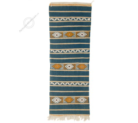 Kilim 152x55 cm bleu délavé