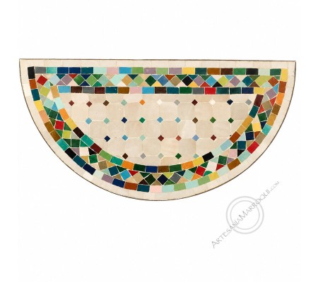 Zellige mosaic console 40x80 cm multicolor
