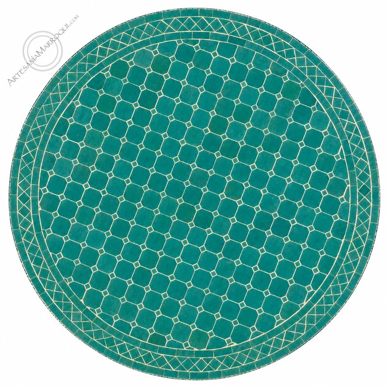 Mesas mosaicoMesa mosaico 100 cm turquesa