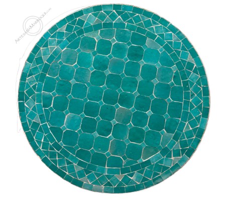 Turquoise mosaic table, 60 cm
