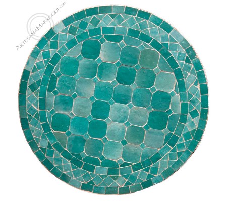 50cm turquoise mosaic table