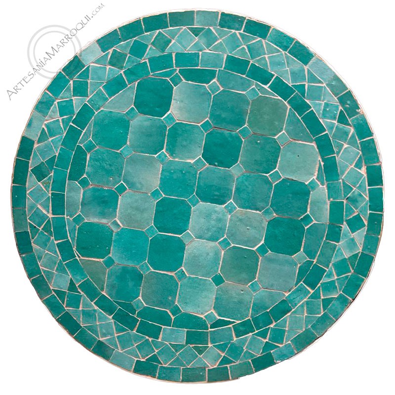 Mesas mosaicoMesa mosaico 50 cm turquesa