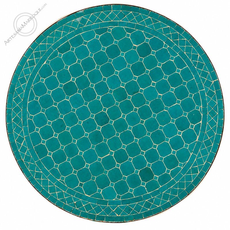 Mesas mosaicoMesa mosaico 80 cm turquesa