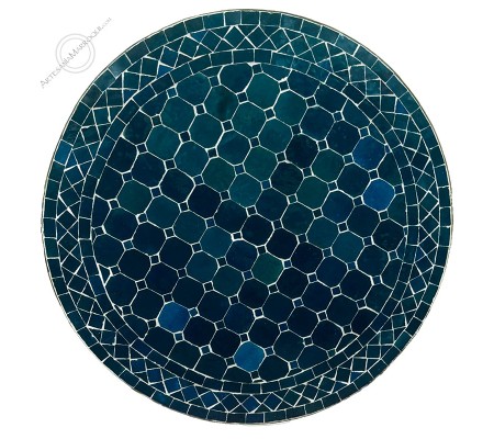 Mosaic table 80 cm blue