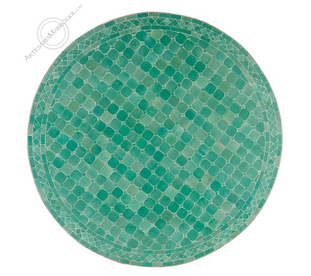 Table mosaïque 120 cm turquoise