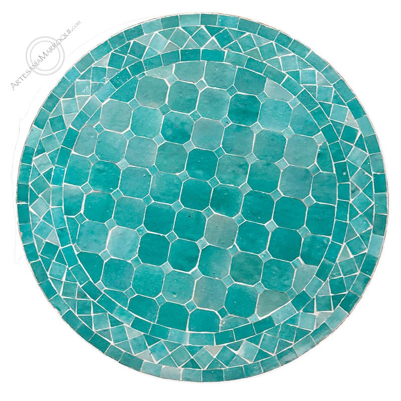 Mesas mosaicoMesa mosaico 60 cm turquesa