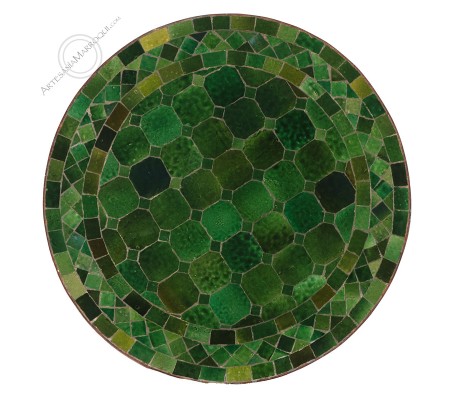Table mosaïque 50 cm verte Tamgroute