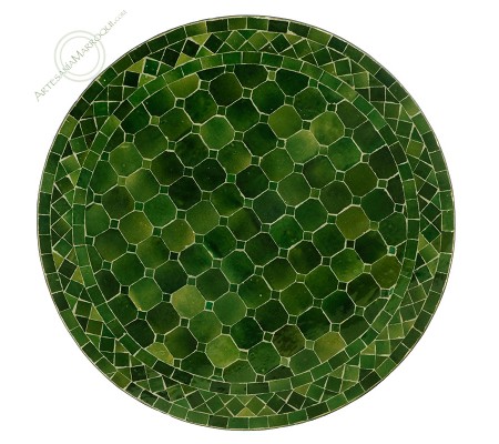 Zellige mosaic table 70 cm green
