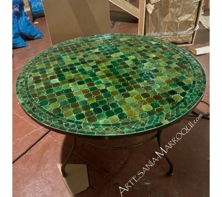 Mesas mosaicoMesa mosaico 130 cm verde Tamgroute