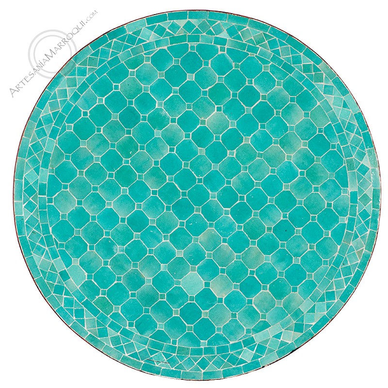 Mesas mosaicoMesa mosaico 90 cm turquesa