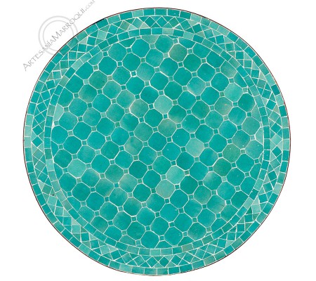 Mosaic table 80 cm turquoise