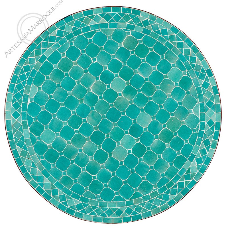 Mesas mosaicoMesa mosaico 80 cm turquesa