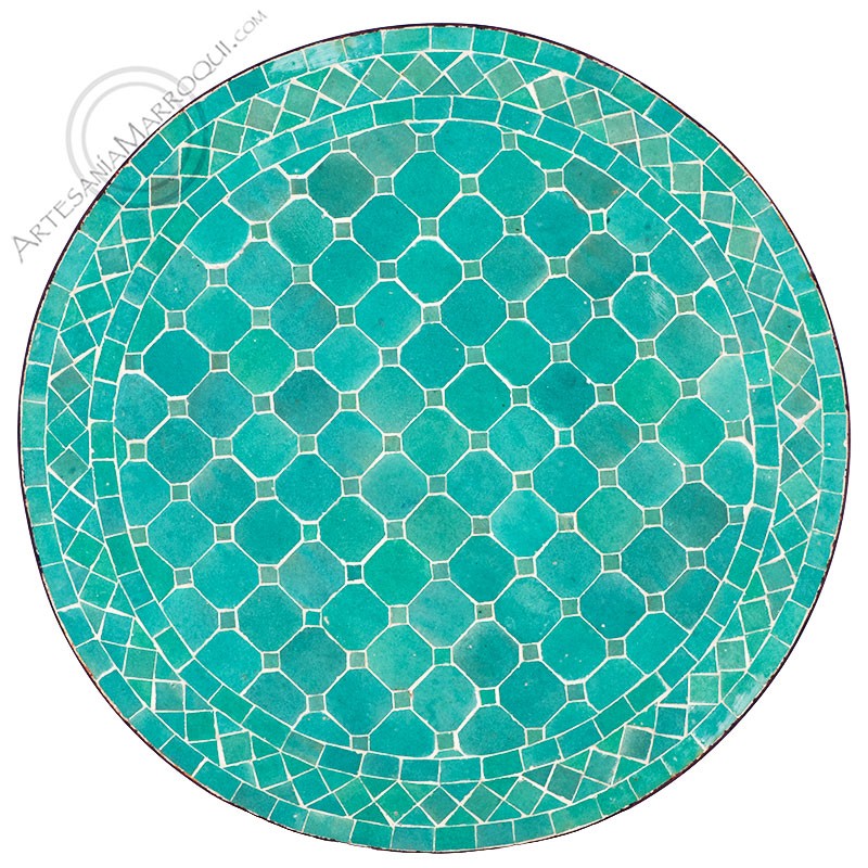 Mesas mosaicoMesa mosaico 70 cm turquesa