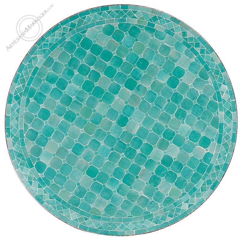 Mesas mosaicoMesa mosaico 100 cm turquesa