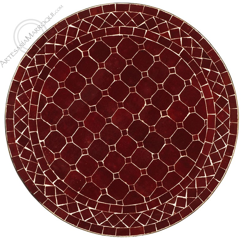 Mesas mosaicoMesa mosaico 60 cm burdeos