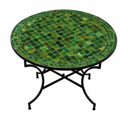 Mesas mosaicoMesa mosaico 100 cm verde Tamgroute
