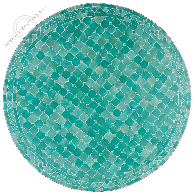 Mesas mosaicoMesa mosaico 120 cm turquesa