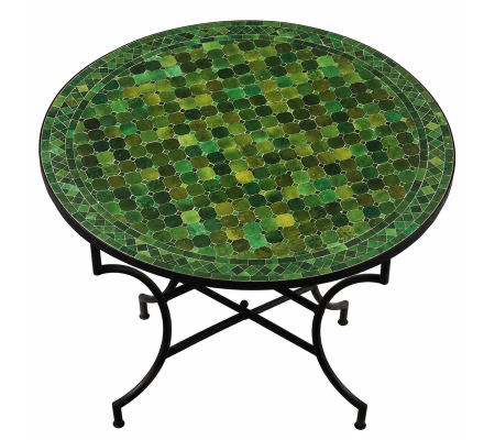 Mesas mosaicoMesa mosaico 120 cm verde Tamgroute