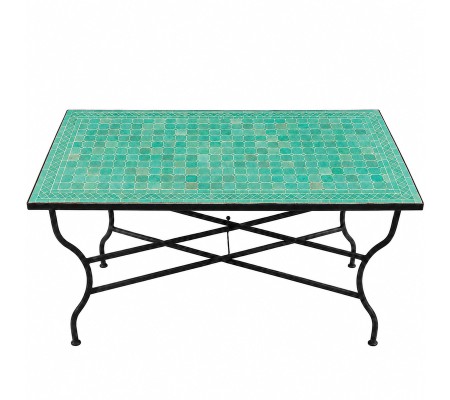 Mesas mosaicoMesa mosaico 150x80 cm turquesa