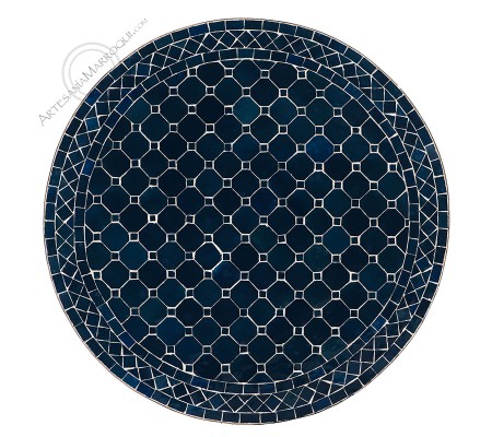 Mosaic table 80 cm blue