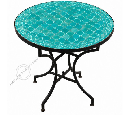 Mesas mosaicoMesa mosaico 80 cm turquesa