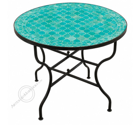 Mesas mosaicoMesa mosaico 90 cm turquesa