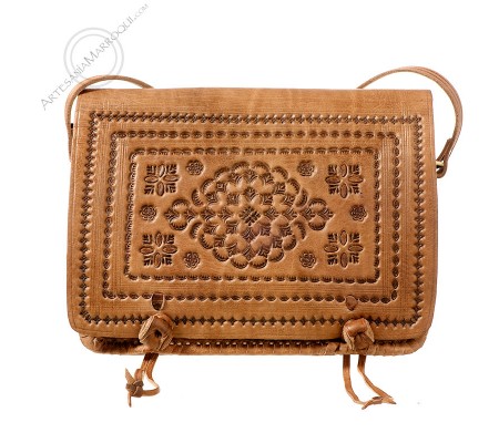 Marrakech camel bag with two buckles
