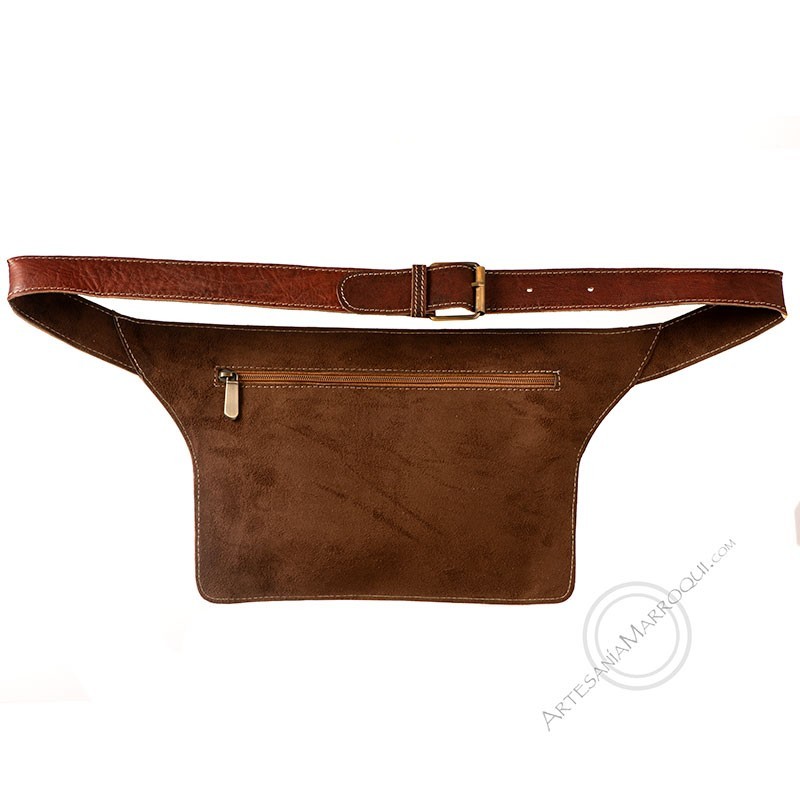 Large dark flat fanny pack
