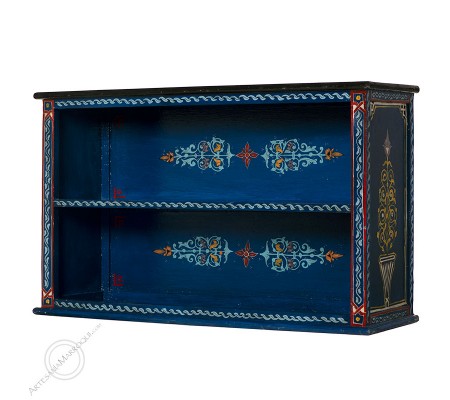 Dark blue bookcase