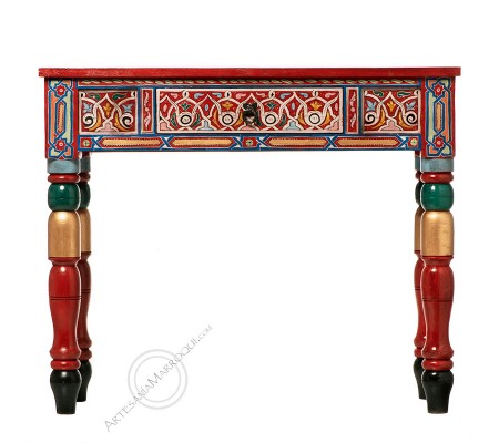 Red elongated table