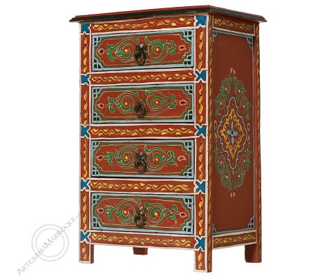 Burgundy chest of drawers