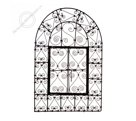 Espejo árabe 050x80 cm de forja ventana