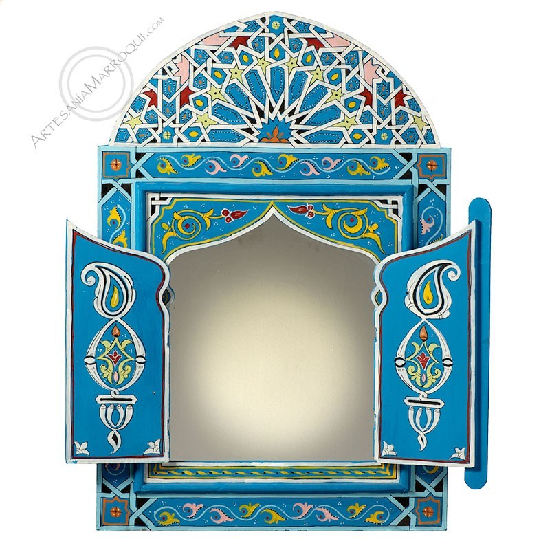 Arabic Mirror 060x90 Cm Blue Kinamour Com, What Is Mirror In Arabic