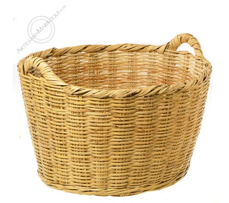 Giant oval cane basket