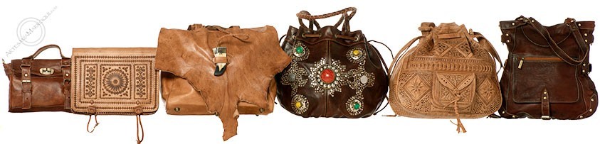 Moroccan Natural Leather Bags | Artesanía-Marroquí.com