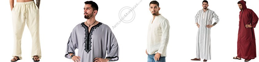 Vêtements arabes pour homme | Djellabas gandouras marocaines | Artesanía-marroqui.com