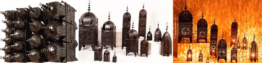 Menaras Árabes | Faroles de hierro de Marruecos| Artesania-marroqui.com